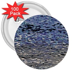 Silver Waves Flow Series 1 3  Buttons (100 Pack)  by DimitriosArt