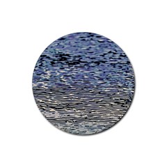 Silver Waves Flow Series 1 Rubber Round Coaster (4 Pack) by DimitriosArt