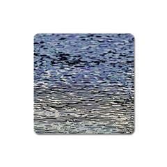 Silver Waves Flow Series 1 Square Magnet by DimitriosArt