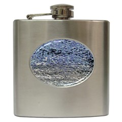 Silver Waves Flow Series 1 Hip Flask (6 Oz) by DimitriosArt