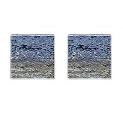 Silver Waves Flow Series 1 Cufflinks (square) by DimitriosArt