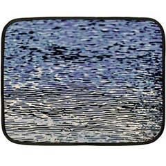 Silver Waves Flow Series 1 Fleece Blanket (mini) by DimitriosArt