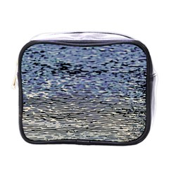 Silver Waves Flow Series 1 Mini Toiletries Bag (one Side) by DimitriosArt