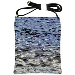 Silver Waves Flow Series 1 Shoulder Sling Bag by DimitriosArt