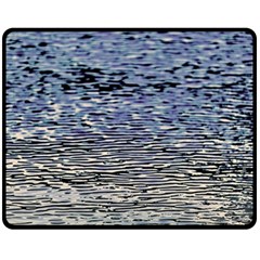 Silver Waves Flow Series 1 Fleece Blanket (medium)  by DimitriosArt