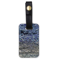 Silver Waves Flow Series 1 Luggage Tag (one Side) by DimitriosArt