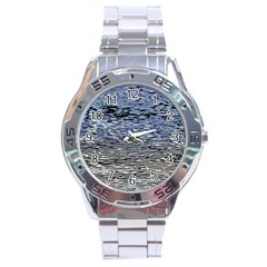 Silver Waves Flow Series 1 Stainless Steel Analogue Watch by DimitriosArt