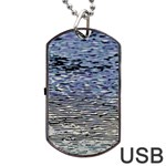 Silver Waves Flow Series 1 Dog Tag USB Flash (One Side) Front