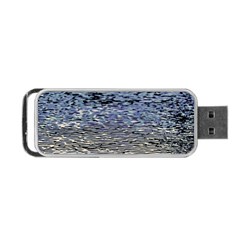 Silver Waves Flow Series 1 Portable Usb Flash (one Side) by DimitriosArt