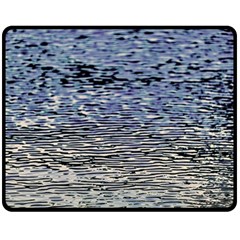 Silver Waves Flow Series 1 Double Sided Fleece Blanket (medium)  by DimitriosArt