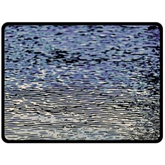 Silver Waves Flow Series 1 Double Sided Fleece Blanket (large)  by DimitriosArt