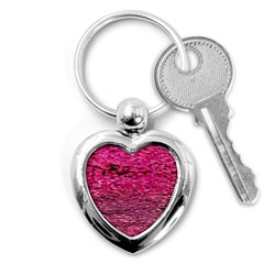 Pink  Waves Flow Series 1 Key Chain (heart) by DimitriosArt