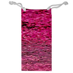 Pink  Waves Flow Series 1 Jewelry Bag by DimitriosArt