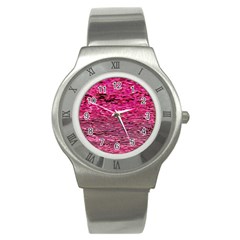 Pink  Waves Flow Series 1 Stainless Steel Watch