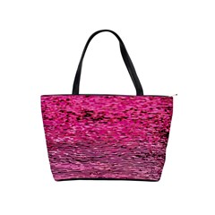 Pink  Waves Flow Series 1 Classic Shoulder Handbag by DimitriosArt