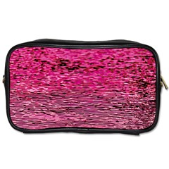 Pink  Waves Flow Series 1 Toiletries Bag (two Sides) by DimitriosArt