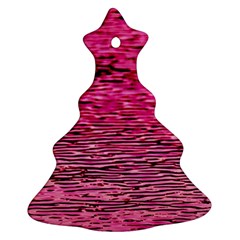 Pink  Waves Flow Series 1 Christmas Tree Ornament (two Sides) by DimitriosArt