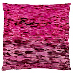 Pink  Waves Flow Series 1 Large Flano Cushion Case (two Sides) by DimitriosArt