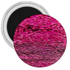 Pink  Waves Flow Series 1 3  Magnets by DimitriosArt