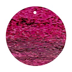 Pink  Waves Flow Series 1 Ornament (round) by DimitriosArt