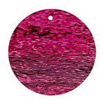 Pink  Waves Flow Series 1 Ornament (Round) Front