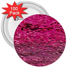 Pink  Waves Flow Series 1 3  Buttons (100 Pack)  by DimitriosArt