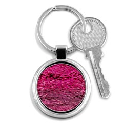 Pink  Waves Flow Series 1 Key Chain (round) by DimitriosArt