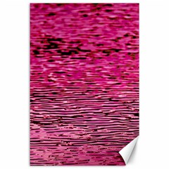 Pink  Waves Flow Series 1 Canvas 24  X 36  by DimitriosArt