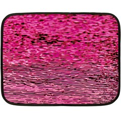 Pink  Waves Flow Series 1 Fleece Blanket (mini) by DimitriosArt