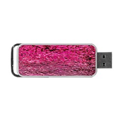 Pink  Waves Flow Series 1 Portable Usb Flash (two Sides) by DimitriosArt