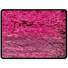 Pink  Waves Flow Series 1 Double Sided Fleece Blanket (large)  by DimitriosArt