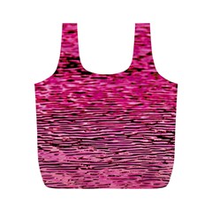 Pink  Waves Flow Series 1 Full Print Recycle Bag (m) by DimitriosArt