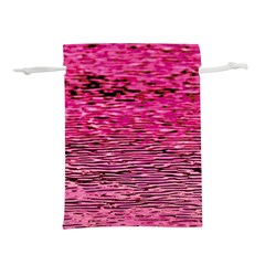 Pink  Waves Flow Series 1 Lightweight Drawstring Pouch (l) by DimitriosArt