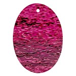 Pink  Waves Flow Series 1 Ornament (Oval) Front