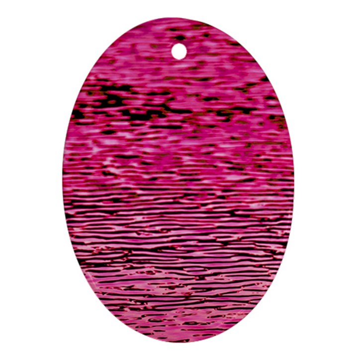 Pink  Waves Flow Series 1 Ornament (Oval)