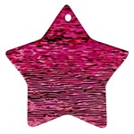 Pink  Waves Flow Series 1 Ornament (Star) Front