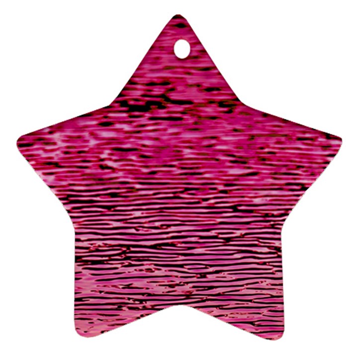 Pink  Waves Flow Series 1 Ornament (Star)