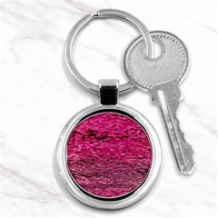 Pink  Waves Flow Series 1 Key Chain (round) by DimitriosArt