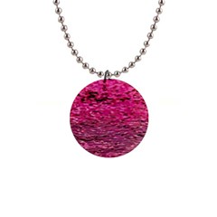 Pink  Waves Flow Series 1 1  Button Necklace by DimitriosArt