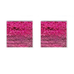 Pink  Waves Flow Series 1 Cufflinks (square) by DimitriosArt