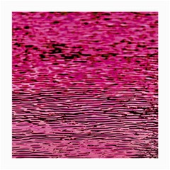 Pink  Waves Flow Series 1 Medium Glasses Cloth (2 Sides) by DimitriosArt