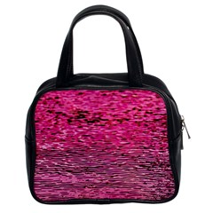 Pink  Waves Flow Series 1 Classic Handbag (two Sides) by DimitriosArt