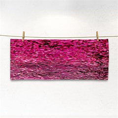 Pink  Waves Flow Series 1 Hand Towel by DimitriosArt