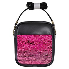 Pink  Waves Flow Series 1 Girls Sling Bag by DimitriosArt