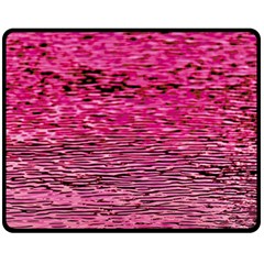 Pink  Waves Flow Series 1 Fleece Blanket (medium)  by DimitriosArt