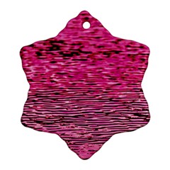 Pink  Waves Flow Series 1 Ornament (snowflake) by DimitriosArt