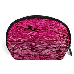 Pink  Waves Flow Series 1 Accessory Pouch (large) by DimitriosArt