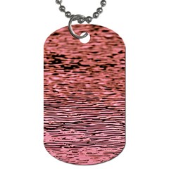 Pink  Waves Flow Series 2 Dog Tag (two Sides) by DimitriosArt