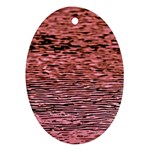 Pink  Waves Flow Series 2 Oval Ornament (Two Sides) Front