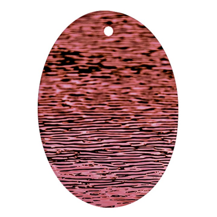 Pink  Waves Flow Series 2 Oval Ornament (Two Sides)